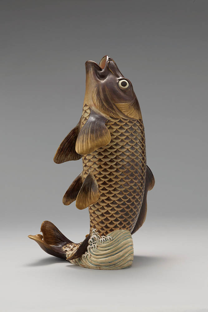 Carp. By Kawamoto Eijiro. Taisho era, 1913.
