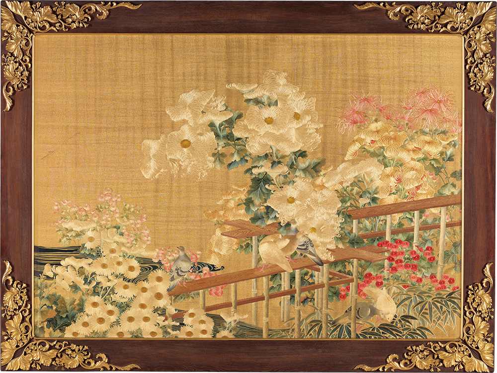刺繍菊