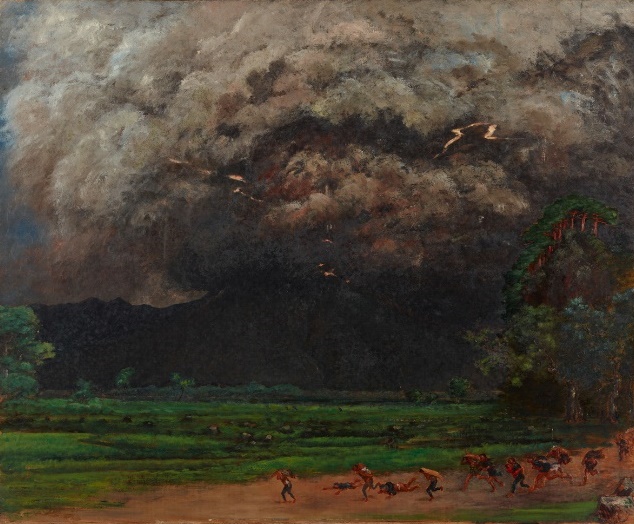 《磐梯山破裂之図》 山本芳翠