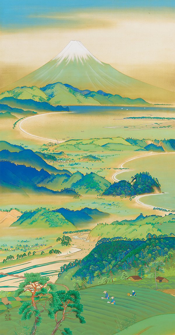 《富嶽茶園》松岡映丘