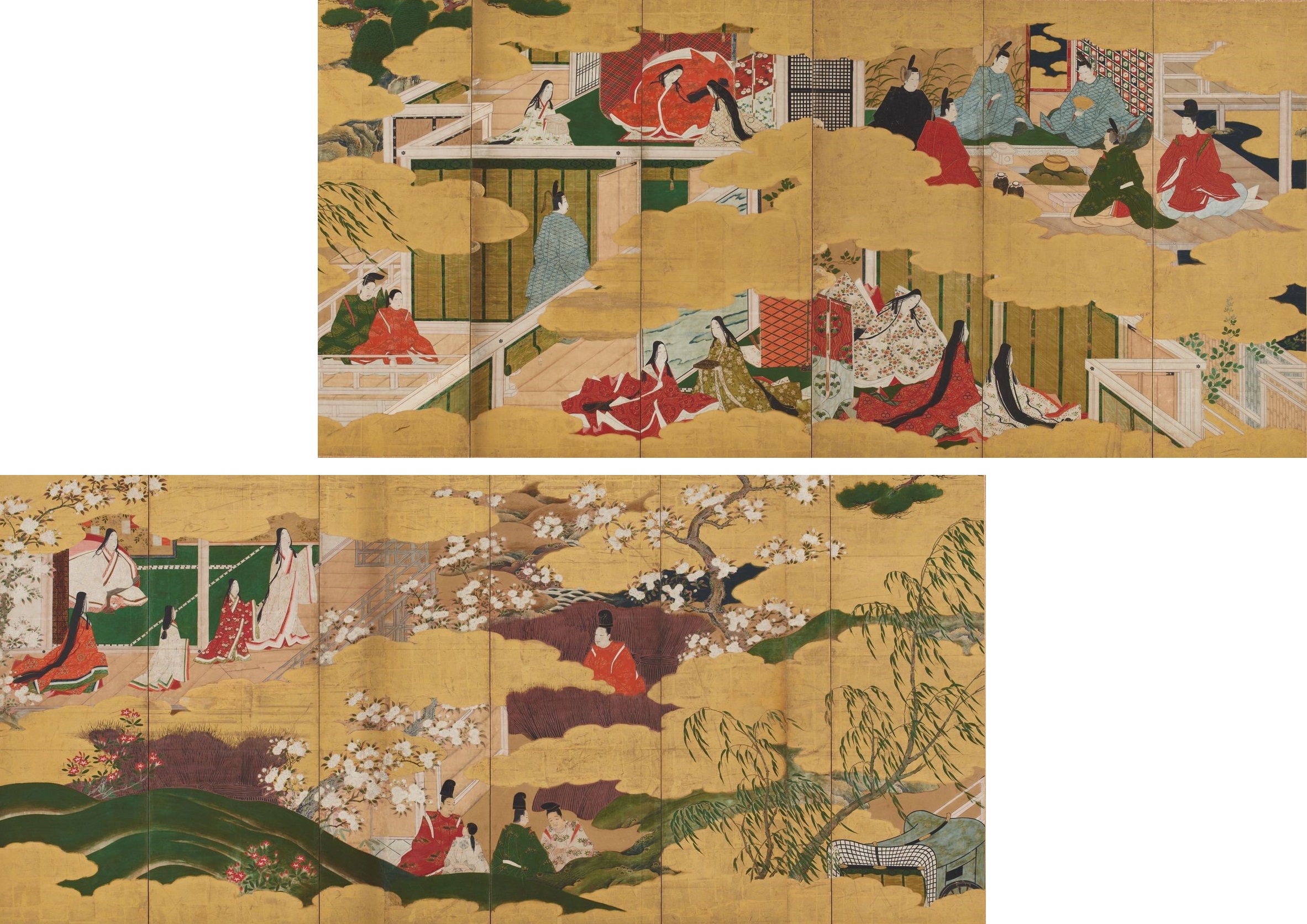 源氏物語図屏風の画像