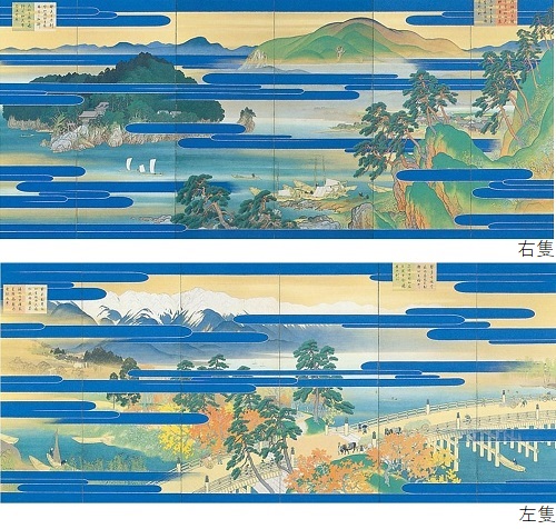 昭和度悠紀地方風俗歌屏風の画像