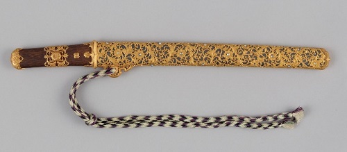 花唐草透彫水晶短刀拵の画像