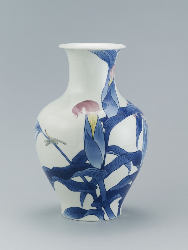 玉蜀黍図花瓶の画像