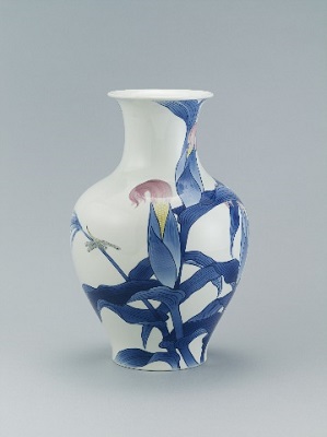 玉蜀黍図花瓶の画像