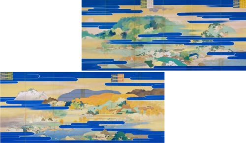 大正度　主基地方風俗歌屏風の画像