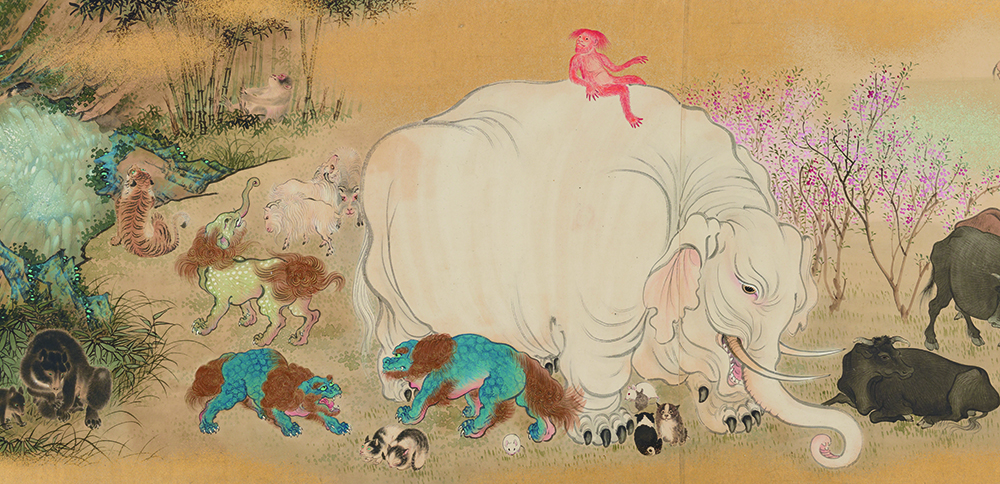 横山華渓　三蟲之図 (部分)　江戸時代(19世紀)　皇居三の丸尚蔵館収蔵